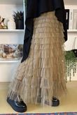 Bowie Mesh Midaxi Skirt Earth /22 =